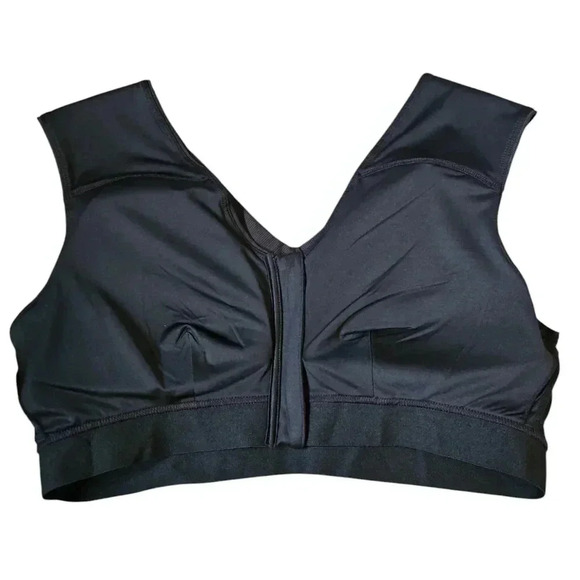 NWT Tommie Copper Black Shoulder Support Bra With Zipper 2XL Compression - Picture 5 of 13